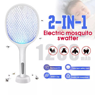 Vợt Muỗi Điện 2in1 Siêu Hiệu Quả – Vợt Diệt Muỗi Lưới 3 Lớp, Sạc Điện Tiện Lợi, Muỗi Chết Nhanh