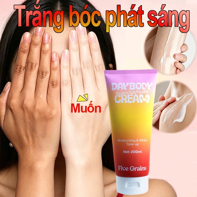 Kem dưỡng trắng da cao cấp  200ml Niacinamide  Alpha-Arbutin  Thấm nhanh sáng mịn rạng rỡ, hiệu quả rõ rệt Dưỡng ẩm