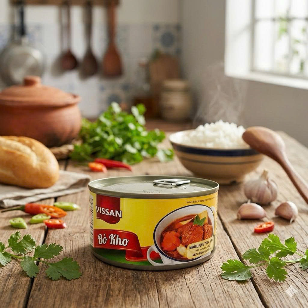 Vissan Combo 4 hộp Bò Kho Vissan 200g Chính Hãng Date 2029