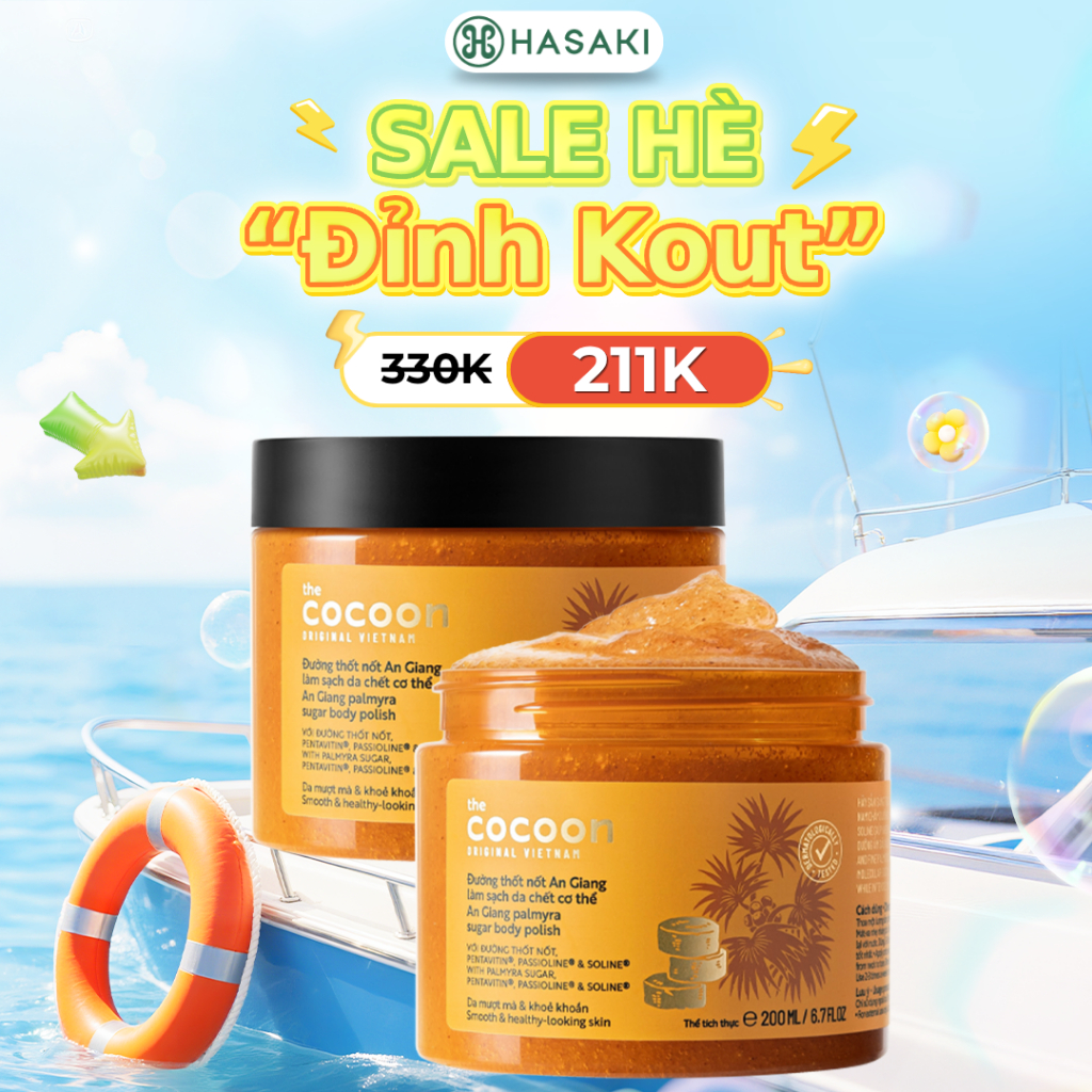 Tẩy Da Chết Toàn Thân Cocoon Đường Thốt Nốt An Giang 200ml