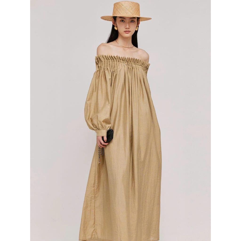 Brown Dress Form Suông Rộng Phiên Bản Giới Han Đi Cafe Du Lịch Sự Kiện Biển - Bộ Sưu Tập Mới 4 Mùa - SNC3 - SONYC