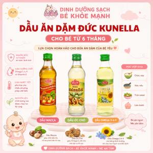 Dầu ăn dặm óc chó, macca, omega 3-6-9 dầu thực vật hữu cơ cho bé ăn dặm nội địa Đức 100ml