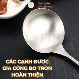 Vá, Xẻng Xào Inox 304 Cán Gỗ APTLYFINDS Muôi, Sạn Xào Thức Ăn Cao Cấp
