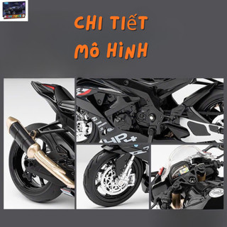 Mô hình xe máy hợp kim BMW HP4 Play Toys D có âm thanh và ánh sáng tỷ lệ 1:12 thiết kế thể thao cá tính