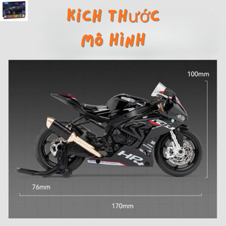 Mô hình xe máy hợp kim BMW HP4 Play Toys D có âm thanh và ánh sáng tỷ lệ 1:12 thiết kế thể thao cá tính