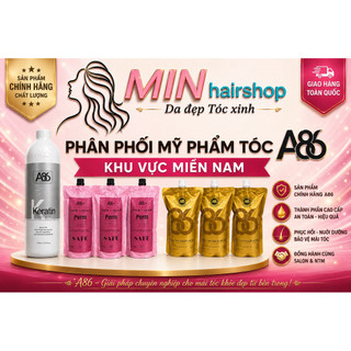 Thuốc duỗi uốn A86 Safe Hồng chuyện dùng cho tóc yếu, trung bình yếu - Cặp uốn A, B hồng