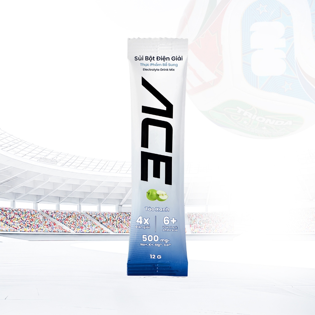 [Tặng Quà] [Vị Táo] Sủi bột điện giải ACE - Bù điện giải, tăng sức bền & hiệu suất khi chơi thể thao (Hộp 16)