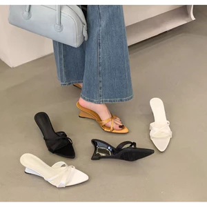 Guốc/ sandal đế xuồng nữ, kiểu dáng mùa hè mới (cao 7cm)
