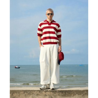 Áo polo cổ V dệt kim tay ngắn nam Form Loose - ROUTINE 10S26KNI009