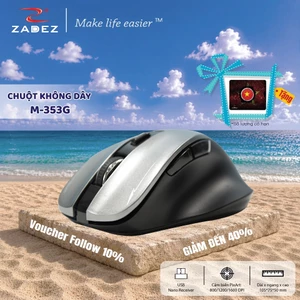 Chuột Không Dây ZADEZ M-353G - 1600DPI, Cảm Biến PixArt