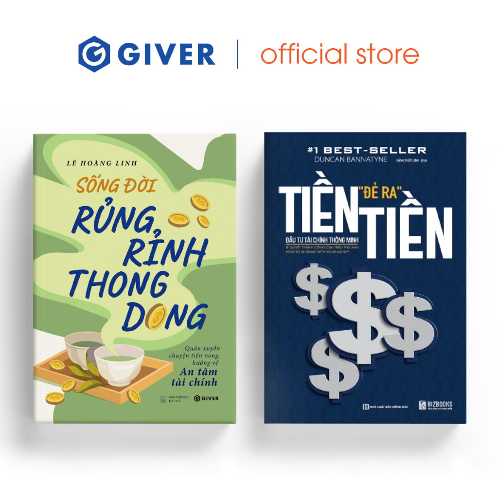 Sách - Combo Đầu Tư Thông Minh, Sống Đời Bình Vững - Sống Đời Rủng Rỉnh Thong Dong - Tiền Đẻ Ra Tiền - giverbooks