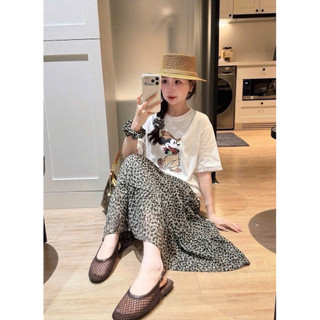•𝙆𝙞𝙣𝙜𝙨𝙝𝙤𝙥𝙗𝙚𝙖𝙪𝙩𝙮•Set Phông Mickey Mix Váy Da Beo QC
