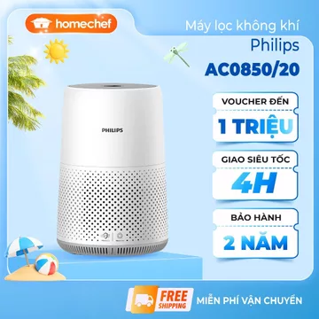 Máy lọc không khí Philips AC0850/20, sử dụng diện tích 49m2, lọc sạch nhanh, bảo hành 2 năm