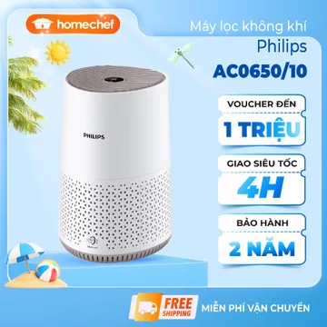 Máy lọc không khí Philips AC0650, sử dụng diện tích 39m2, lọc sạch nhanh, bảo hành 2 năm