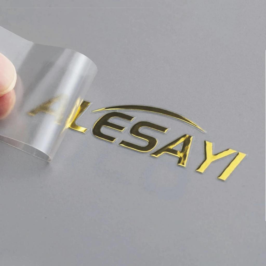 Tem Nhũ Vàng, Bạc, Đỏ, 7 Mầu Nổi 3D DTF , dán trên mọi bề mặt, sang trọng tinh tế, tem dán cao cấp