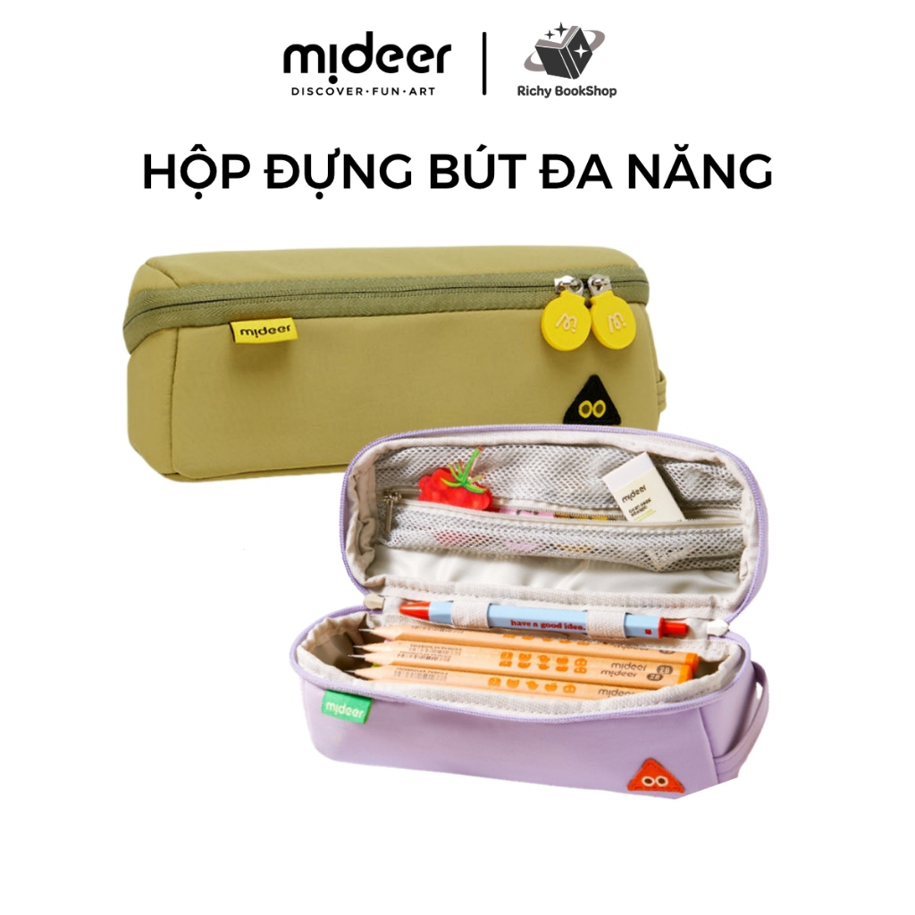 Hộp đựng bút Mideer hộp bút đa năng nhiều ngăn cho bé Multifunctional Toast Pencil Case
