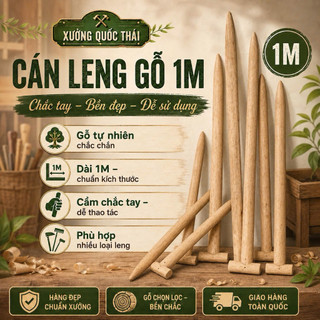 Cán leng gỗ tự nhiên 1m