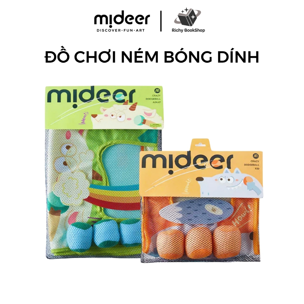 Đồ chơi ném bóng dính cho bé Mideer Crazy Dodgeball Kid, đồ chơi vận động cho bé