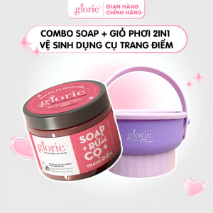 COMBO Soap + Giỏ Phơi 2IN1 Vệ Sinh Dụng Cụ Trang Điểm