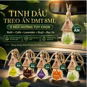 Tinh dầu nhập khẩu cao cấp treo xe Ấn Độ DMT khử mùi, thơm xe ô tô, đuổi muỗi và côn trùng - 8ml