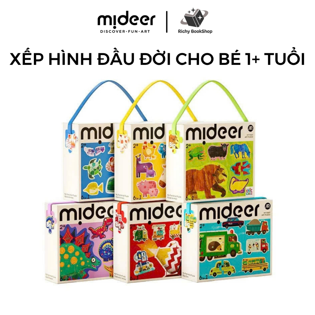 Đồ Chơi Xếp Hình Cho Bé Mideer My First Puzzle, Đồ Chơi xếp hình đầu đời cho bé từ 1+ tuổi