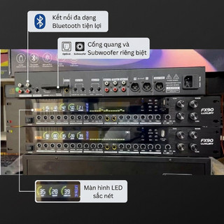 Vang Cơ Lai Số FX90 Plus LUXURY Chống Hú Xử Lý Âm Thanh Reverb Hoàn Hảo, Reverb Siêu Mượt, Kết Nối Đa Năng Bluetooth