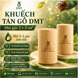 Đế gỗ khuếch tán tinh dầu DMT - Dụng cụ khuếch tán gỗ, khuếch tán tinh dầu, hương thơm tỏa tự nhiên