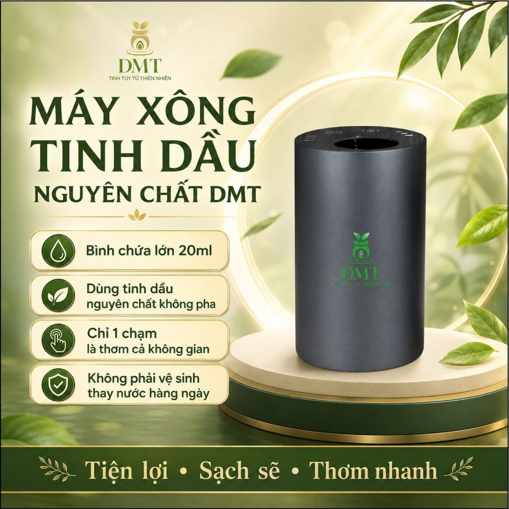 Máy xông tinh dầu nguyên chất ô tô DMT - Máy khuếch tán hương thơm ô tô không dùng nước