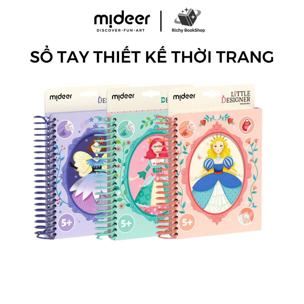 Sổ Tay Thiết Kế Thời Trang Cho Bé Từ 5+ Tuổi - Mideer Little Designer