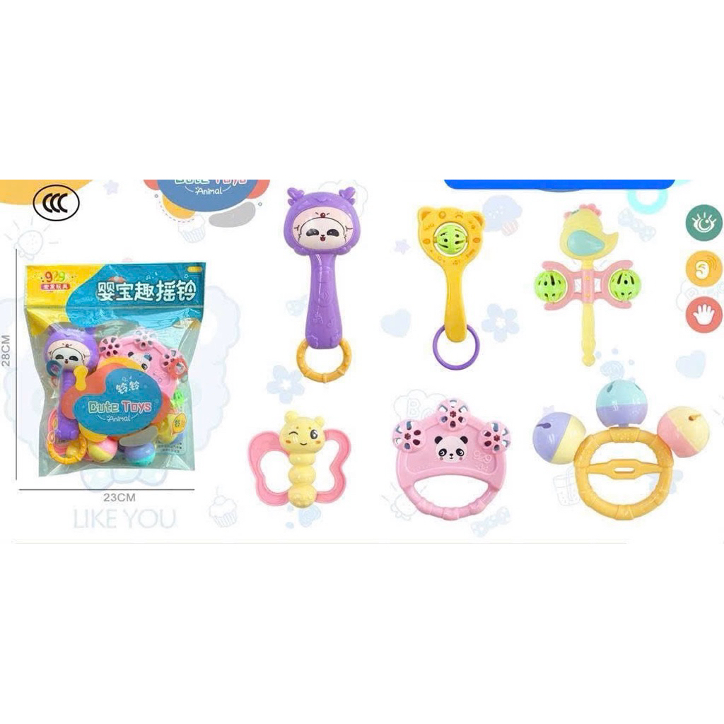 Đồ chơi túi xúc xắc cho bé ,túi lục lạp ,lục lạc 5-7 món cho bé