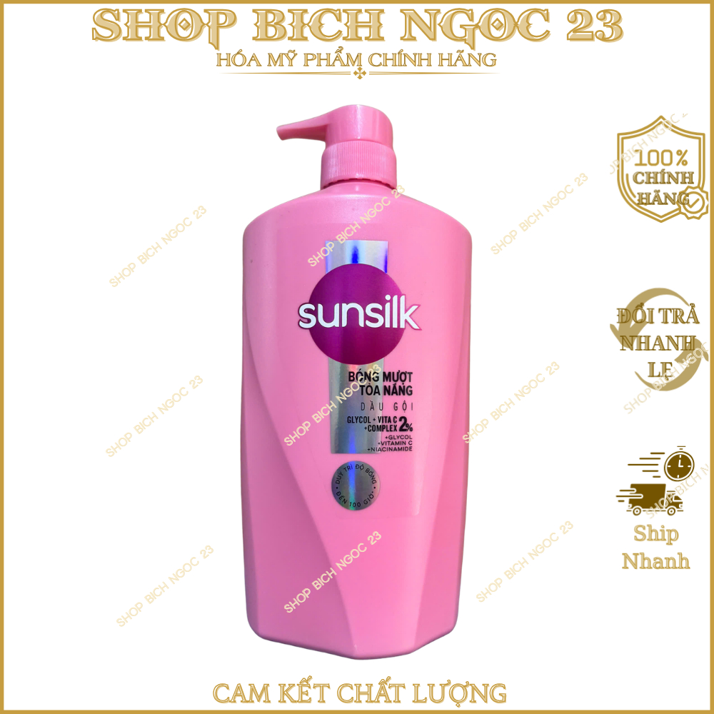 Dầu Gội Sunsilk suôn mượt óng ả, óng mượt rang ngời 850g