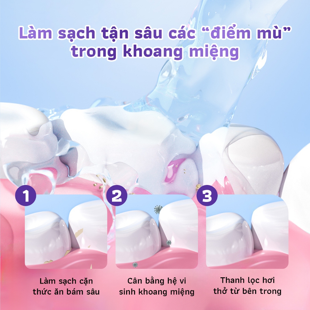 Soulcool Nước súc miệng dạng gói 10ml men vi sinh ADP1 hương đào bạc hà thơm miệng 12 giờ kháng khuẩn vượt trội bảo vệ n