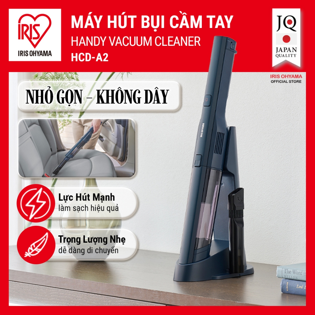 Máy hút bụi cầm tay không dây IRIS OHYAMA HCD‑A2 – Nhỏ gọn, lực hút mạnh, hút bụi hiệu quả