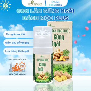 Con Lăn Gừng Ngải Bách Mộc Plus 130ml - Thanh Lăn Massage Giảm Đau Cổ Vai Gáy, Xương Khớp, Tan U Cục