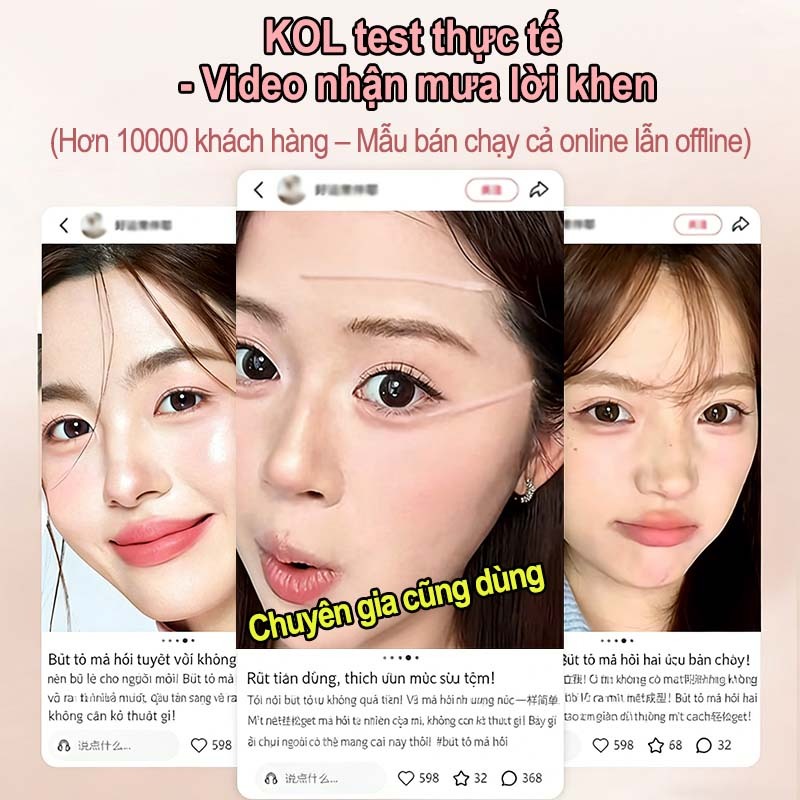 Bút vẽ bọng mắt đa năng, 2 Đầu, Làm Sáng, Highlight, Tạo Khối, Bọng Mắt, Che Khuyết Điểm Đa Năng, Lâu Trô
