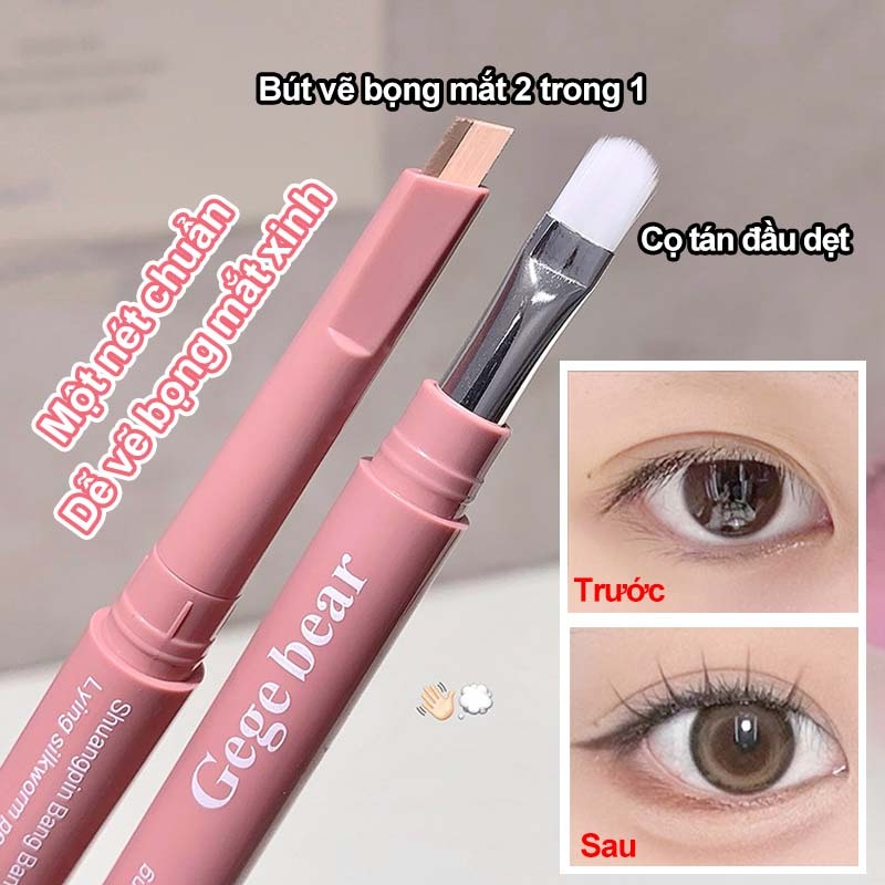 Bút vẽ bọng mắt đa năng, 2 Đầu, Làm Sáng, Highlight, Tạo Khối, Bọng Mắt, Che Khuyết Điểm Đa Năng, Lâu Trô