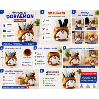 Ống Đựng Bút Doraemon Đa Năng | Hộp Đựng Bút Để Bàn Hoạt Hình Dễ Thương Trang Trí Góc Học Tập
