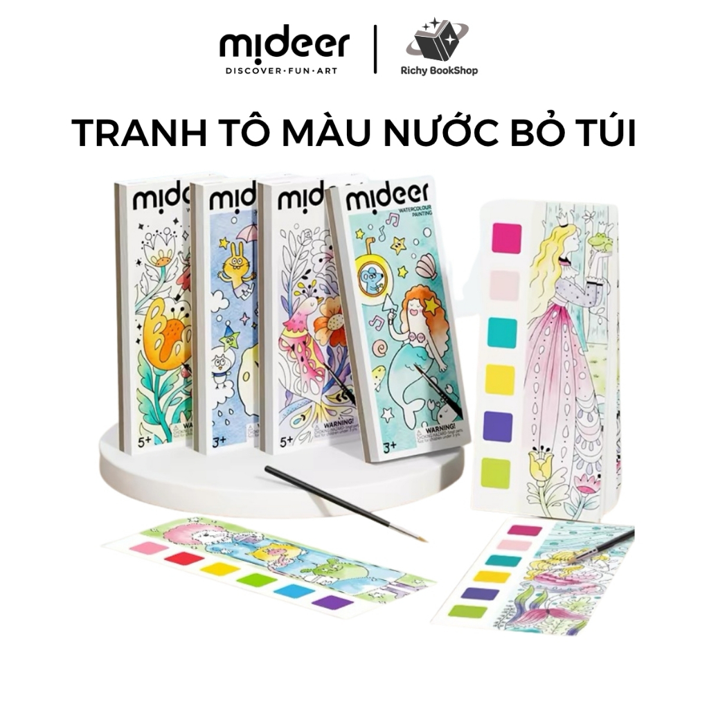Tranh Tô Màu Nước Nghệ Thuật Cho Bé - Mideer Watercolour Painting