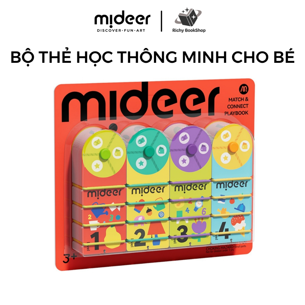 Bộ thẻ học thông minh flashcard Mideer Match & Connect Play book giáo dục sớm cho bé