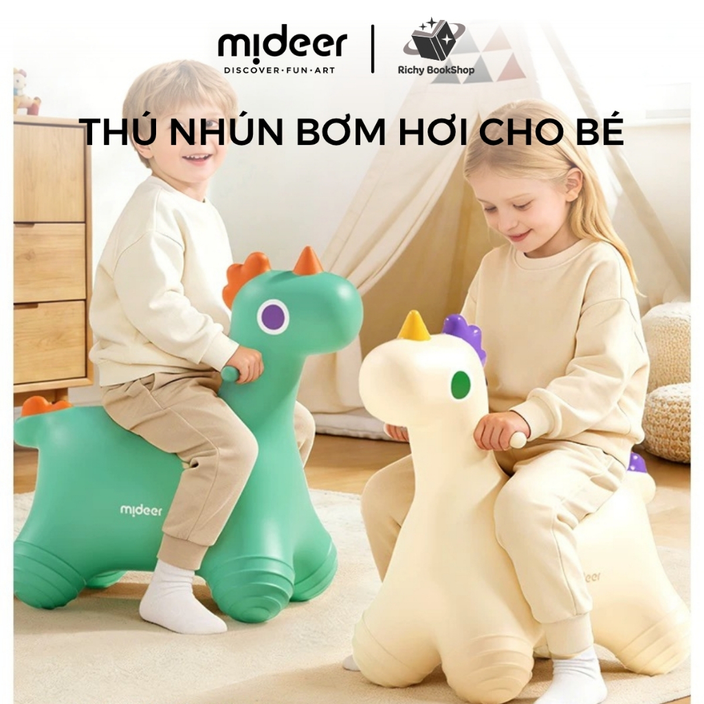 Thú nhún cho bé loại to bơm hơi Mideer Sensory Training Joy Bounce Jumper Pony