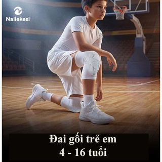 ( 1 ĐÔI) Đai bảo vệ đầu gối trẻ em NAILEKESI từ 4 - 16 tuổi, bảo vệ gối khi chơi thể thao