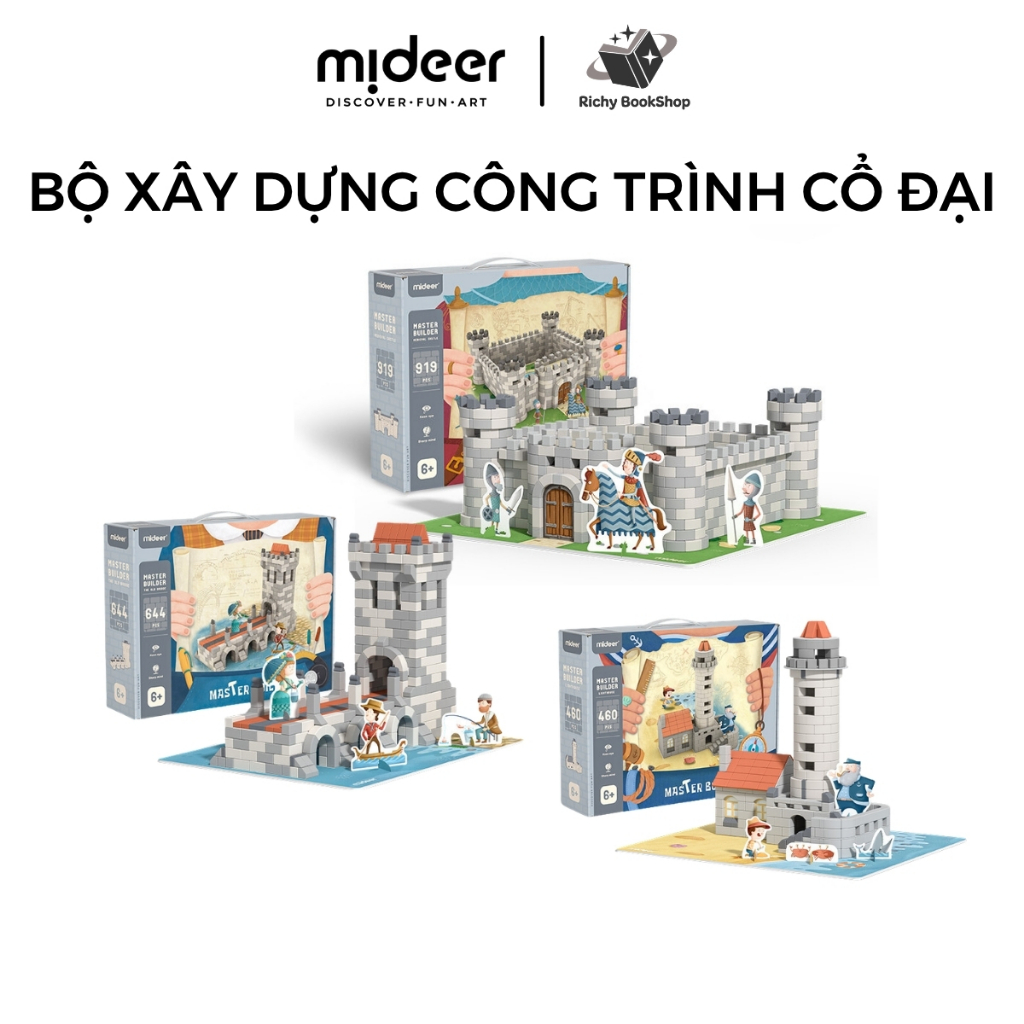 Đồ Chơi Xây Dựng Mideer Master Builder - Tái Hiện Công Trình Cổ Đại, Phát Triển Tư Duy & Sáng Tạo