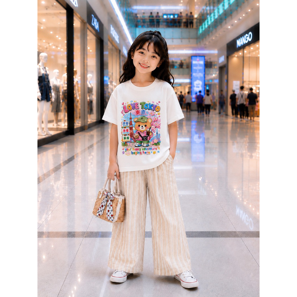 Bộ quần daif ống Suôn Bé Gái vải Linen cho bé 18-42kg( tặng 10KT)