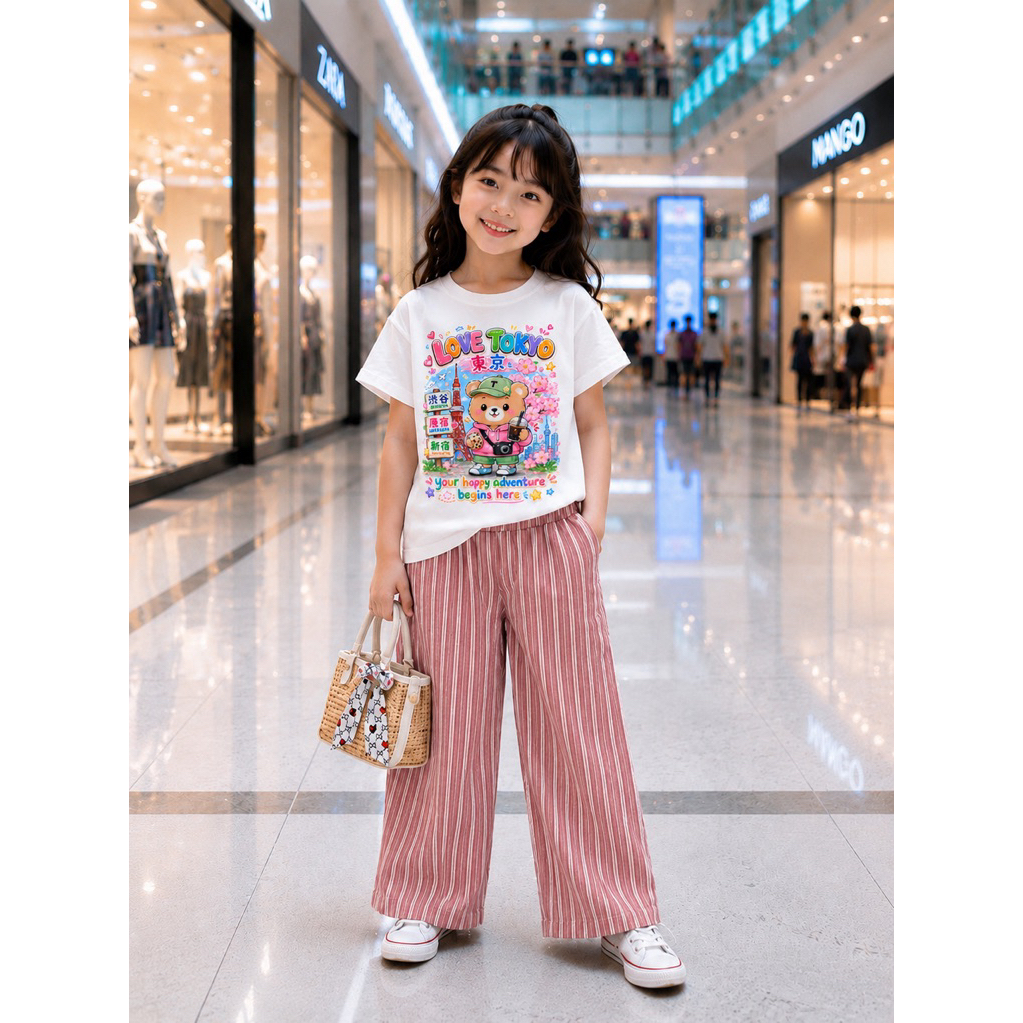 Bộ quần daif ống Suôn Bé Gái vải Linen cho bé 18-42kg( tặng 10KT)