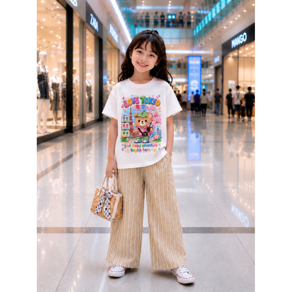 Bộ quần daif ống Suôn Bé Gái vải Linen cho bé 18-42kg( tặng 10KT)