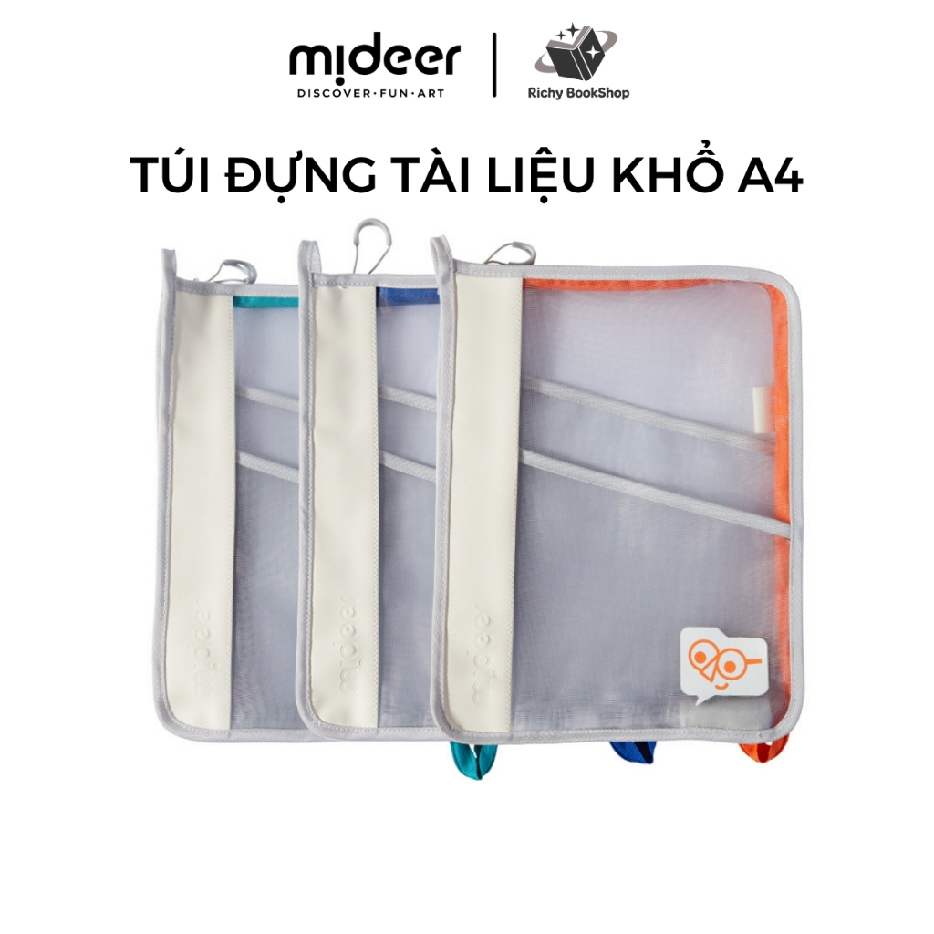 Túi đựng tài liệu Clear bag khổ A4 - Mideer Organized Subject Storage Bag