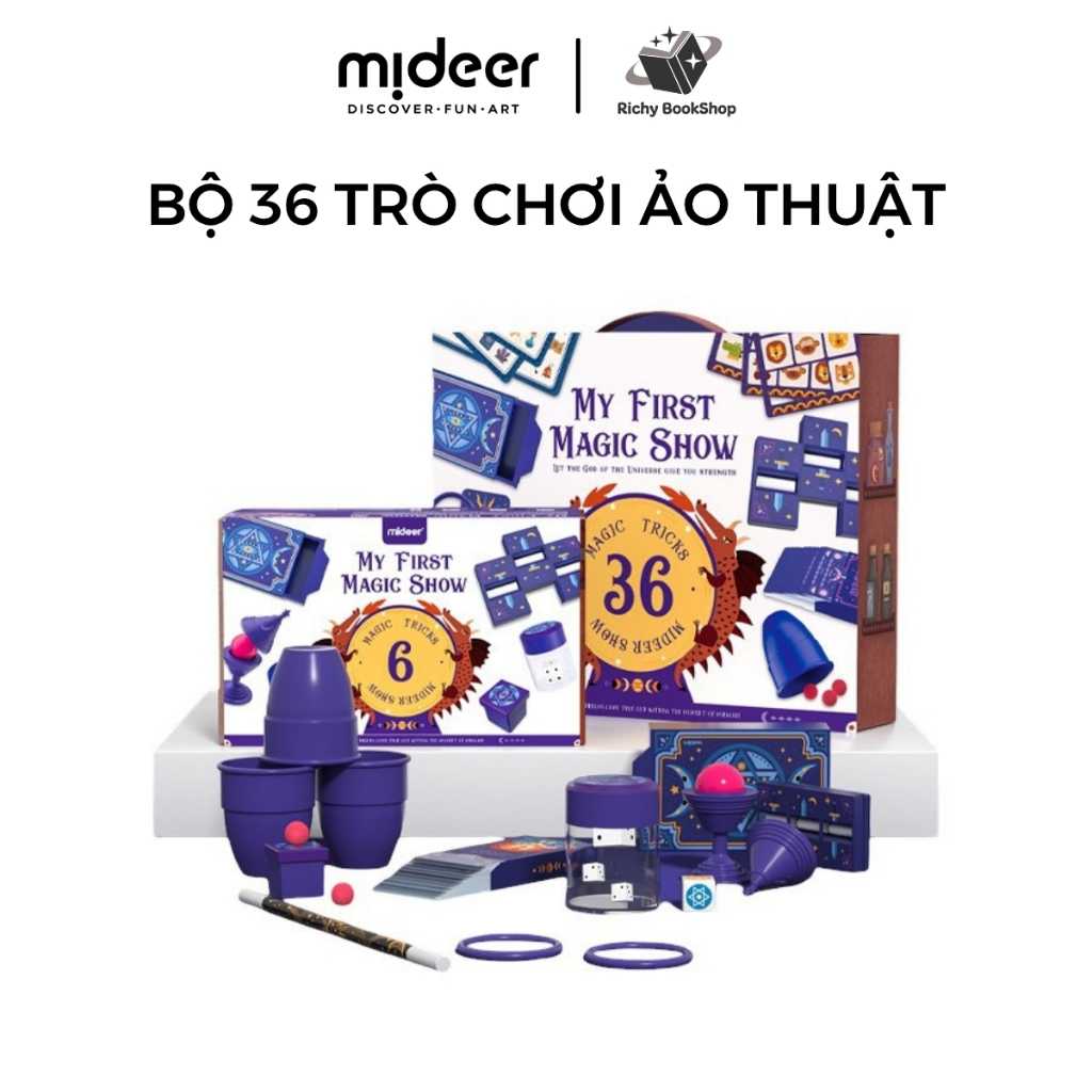 Đồ Chơi Ảo Thuật 36 trò Mideer My First Magic Show, Bộ dụng cụ ảo thuật gia cho bé