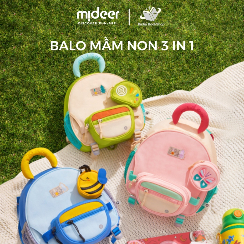 Balo mầm non hình thú đa năng 3 in 1 cho bé - Mideer Outing Kids Backpack
