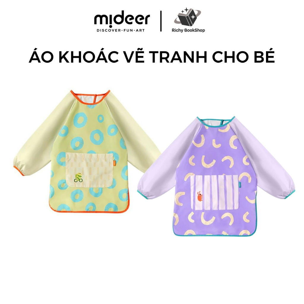 Áo Khoác Chống Nước Đa Năng Cho Bé Vẽ Tranh - Mideer Waterproof Art Smooks