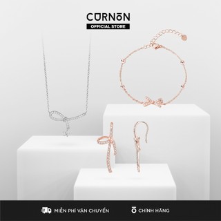 [HÀNG MỚI VỀ] Bow Collection - Bộ Sản Phẩm Trang Sức Vòng Tay, Dây Chuyền, Bông Tai Nữ Curnon - Chất Liệu Thép Không Gỉ